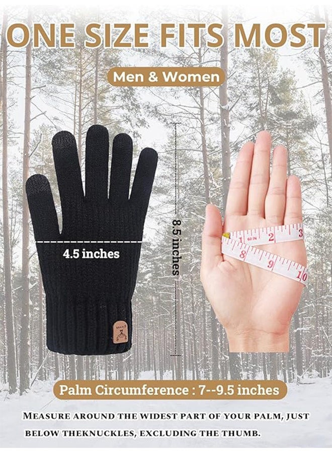 Winter Thermal Gloves Upgraded Touch Screen Warm Fleece Lining for Cold Weather for Men Women - Image 4